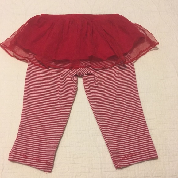 9m (6/$20) Tutu Leggings Red Pinstripe - Picture 5 of 10